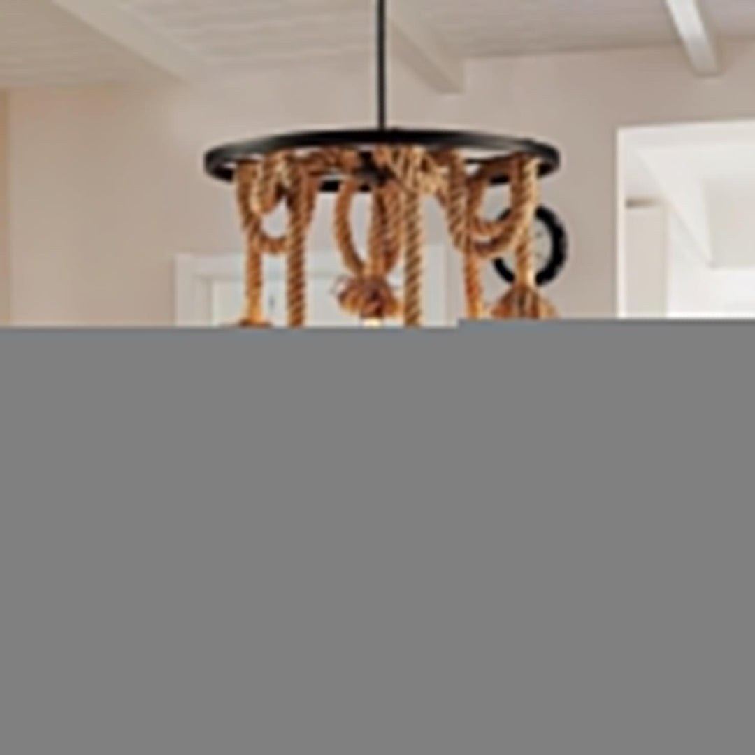 Hemp Rope Industrial Six Head Chandelier - Vakkerlight