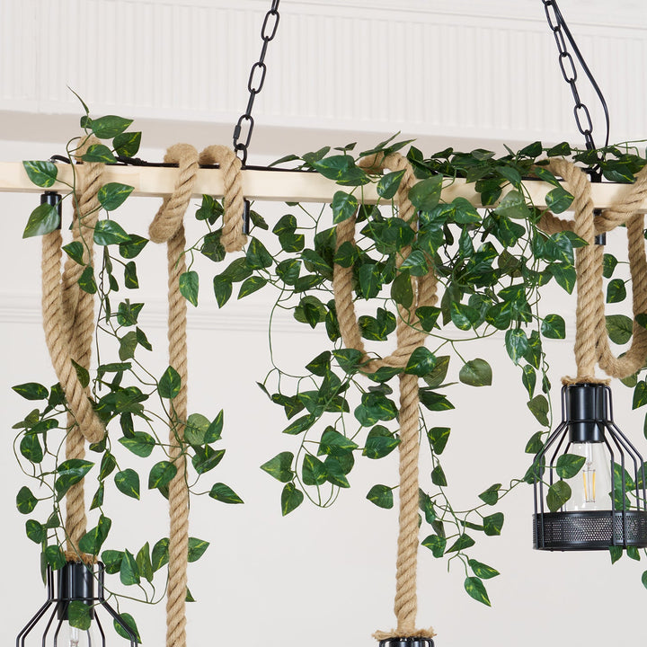 Hemp Rope Industrial Grenade Chandelier - Vakkerlight