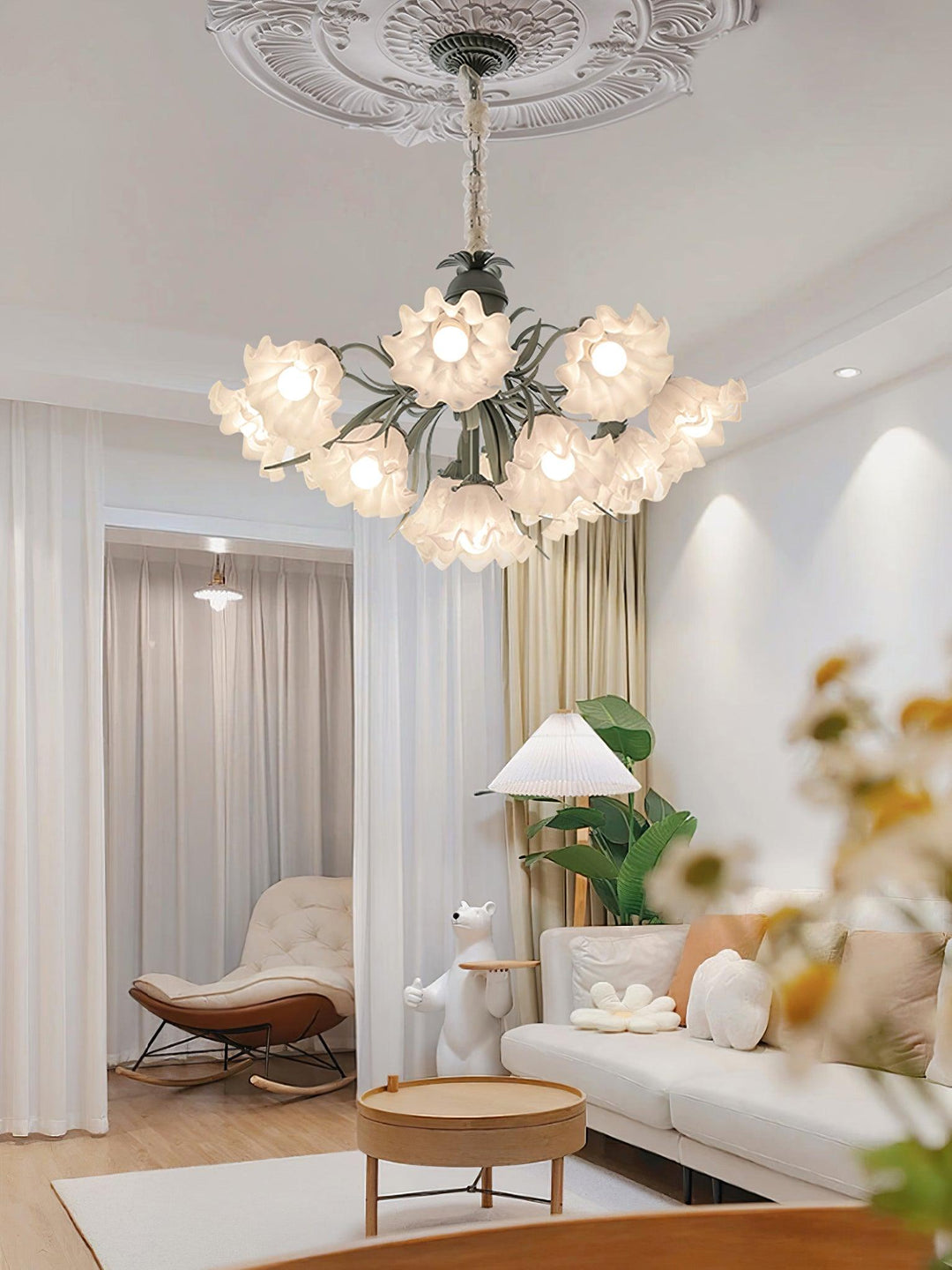 Lily of the Valley Flower Chandelier - Vakkerlight