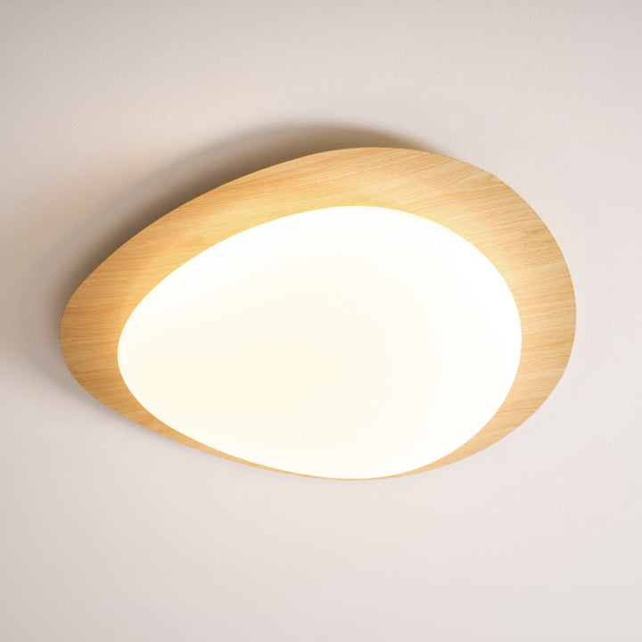 Pebble Walnut Ceiling Light - Vakkerlight