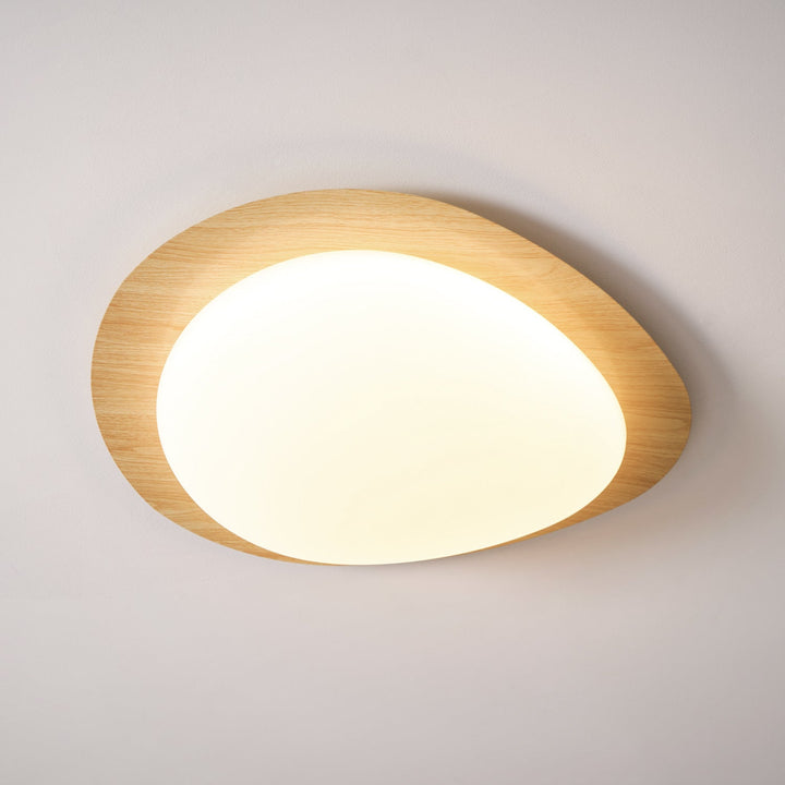 Pebble Walnut Ceiling Light - Vakkerlight