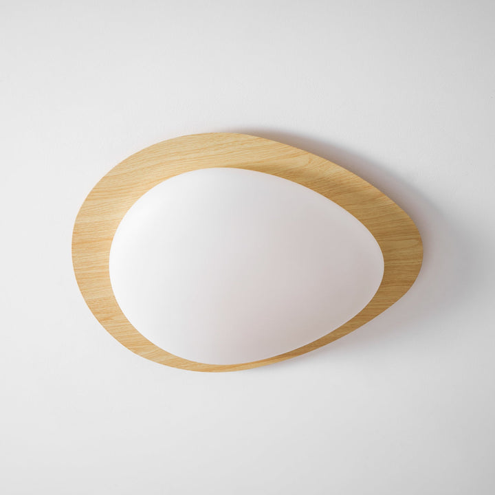 Pebble Walnut Ceiling Light - Vakkerlight