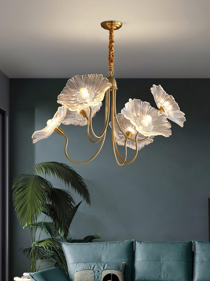 Lotus Leaf Glass Chandelier - Vakkerlight