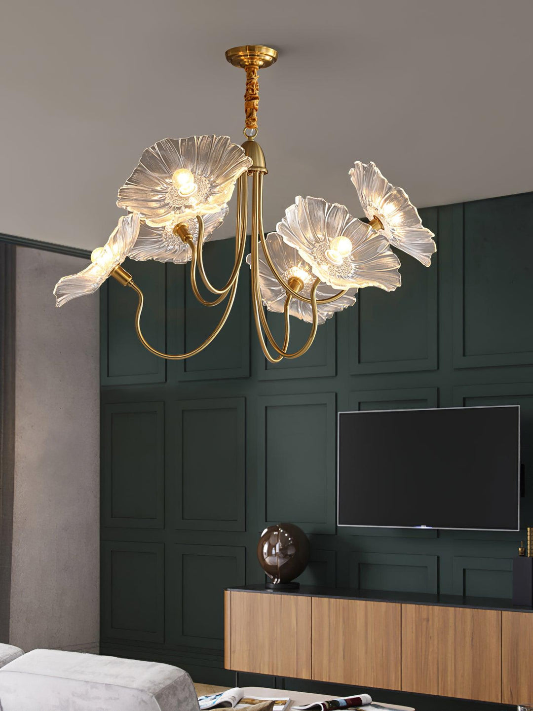 Lotus Leaf Glass Chandelier - Vakkerlight