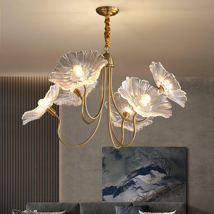 Lotus Leaf Glass Chandelier - Vakkerlight