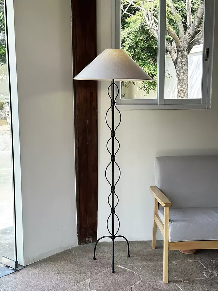 Minimalist Iron Twist Floor Lamp
