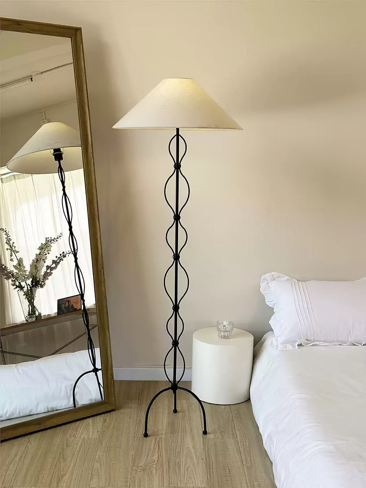 Minimalist Iron Twist Floor Lamp