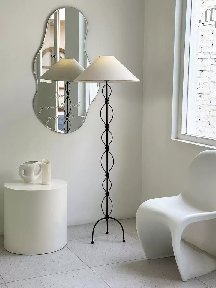 Minimalist Iron Twist Floor Lamp
