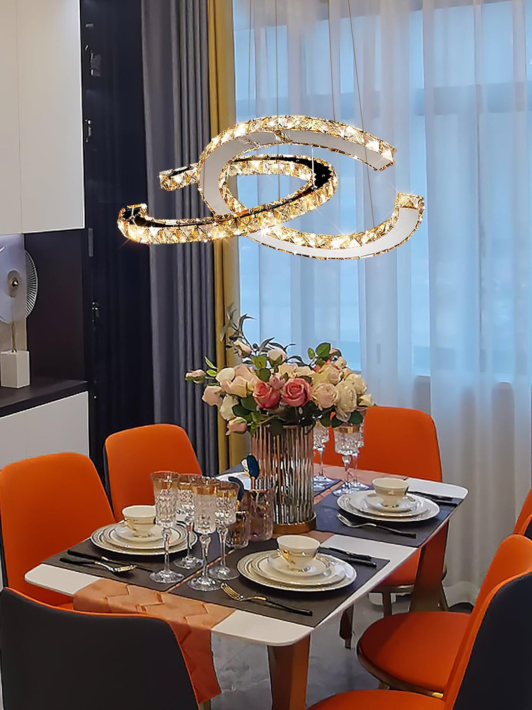 Modern Crystal Double C Chandelier - Vakkerlight