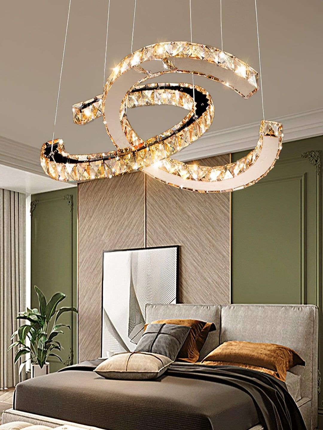 Modern Crystal Double C Chandelier - Vakkerlight