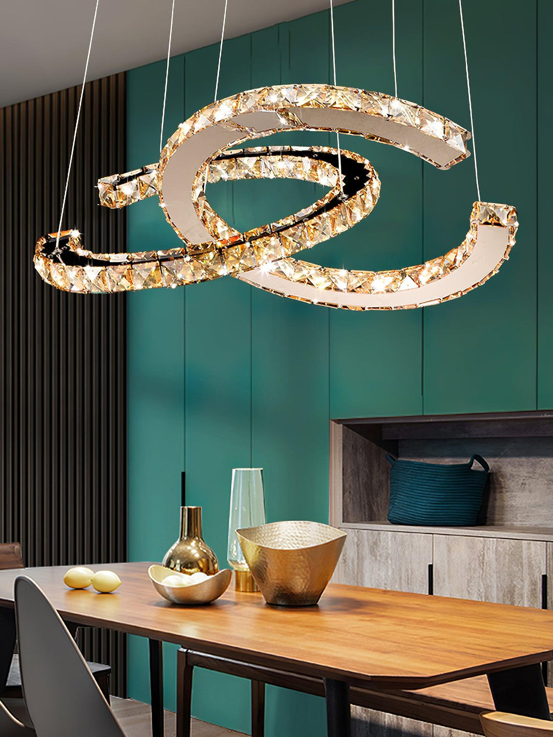 Modern Crystal Double C Chandelier - Vakkerlight
