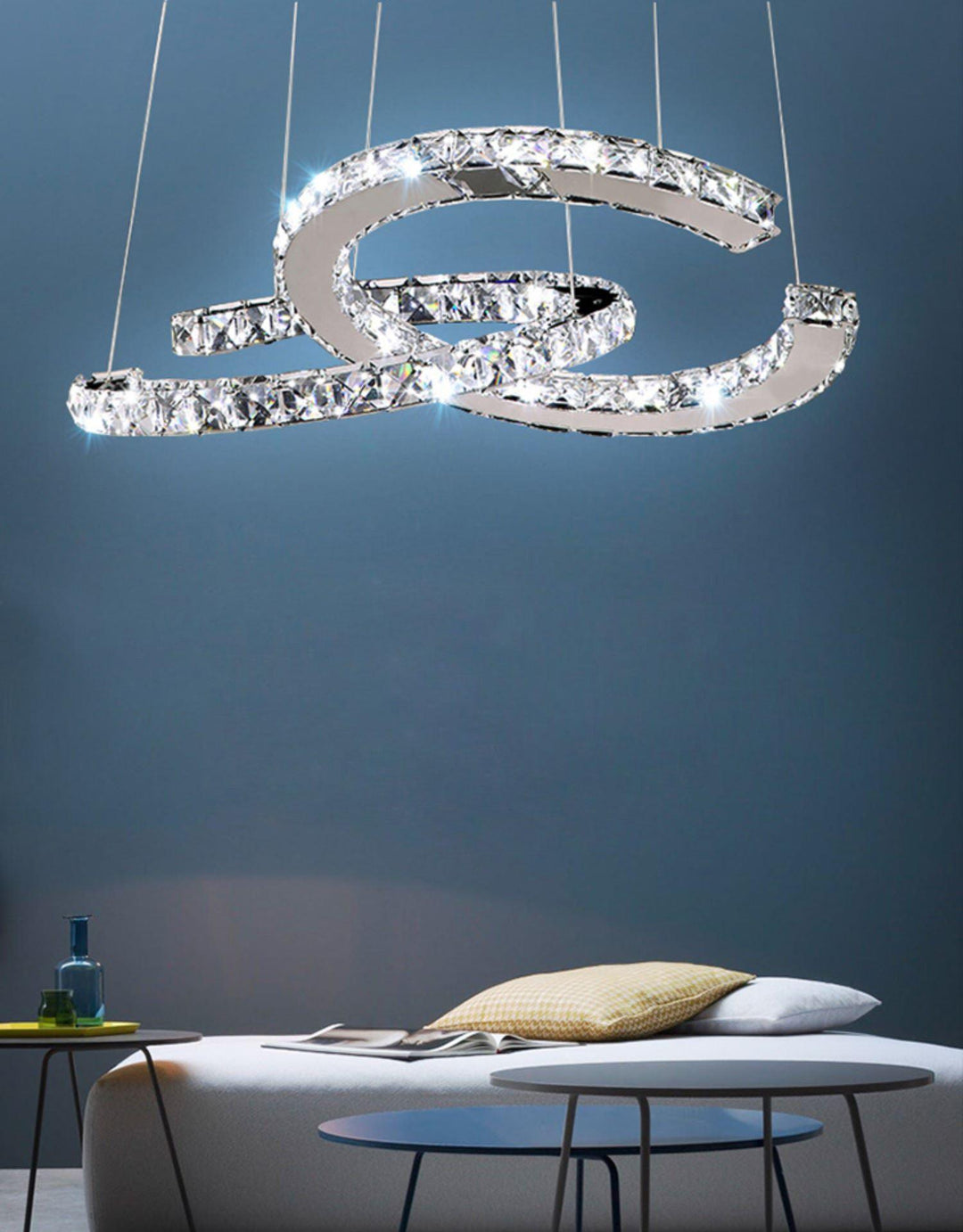 Modern Crystal Double C Chandelier - Vakkerlight