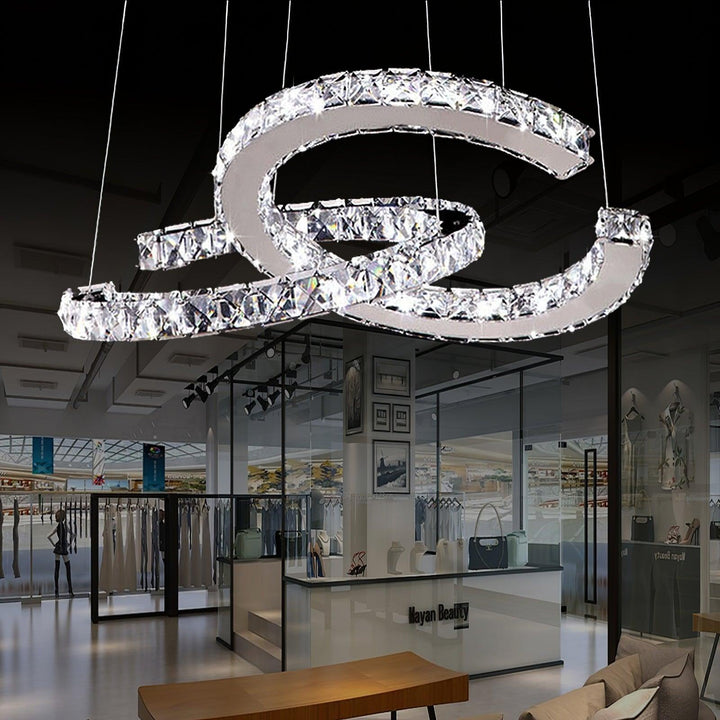 Modern Crystal Double C Chandelier - Vakkerlight