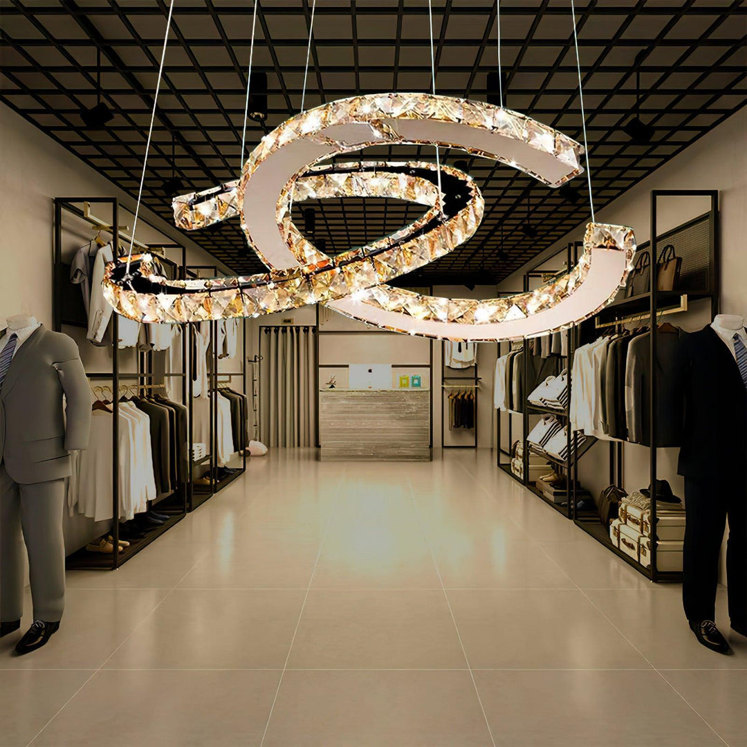 Modern Crystal Double C Chandelier - Vakkerlight