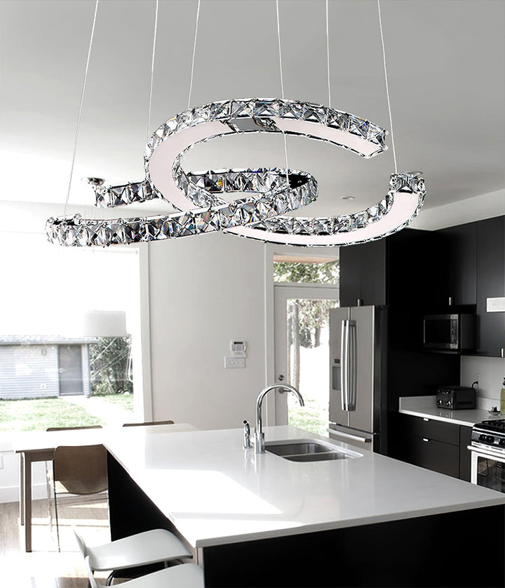 Modern Crystal Double C Chandelier - Vakkerlight