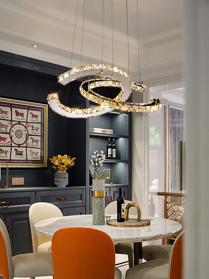 Modern Crystal Double C Chandelier - Vakkerlight