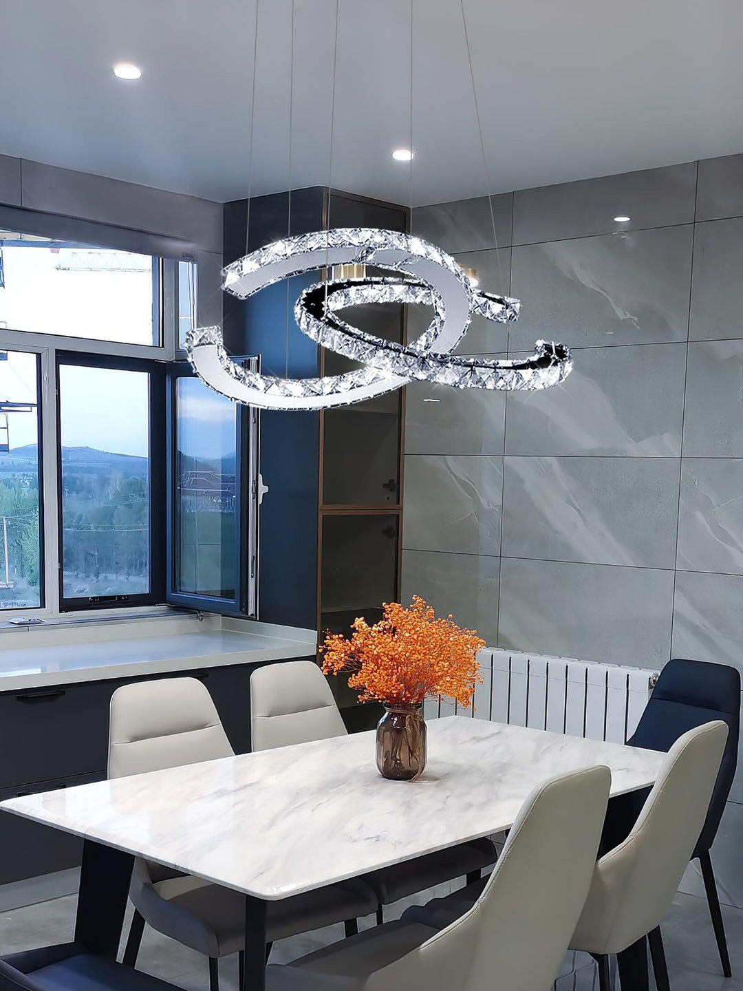 Modern Crystal Double C Chandelier - Vakkerlight