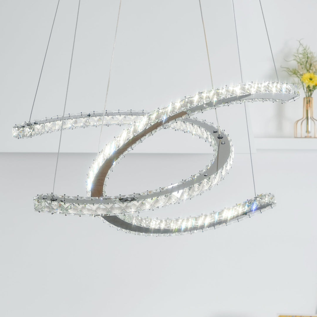 Modern Crystal Double C Chandelier - Vakkerlight