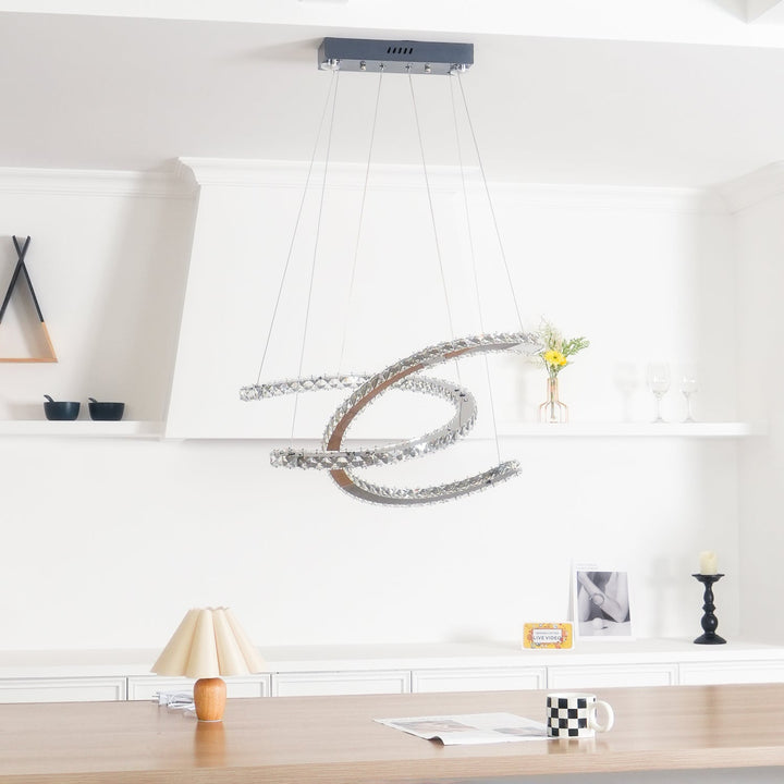 Modern Crystal Double C Chandelier - Vakkerlight