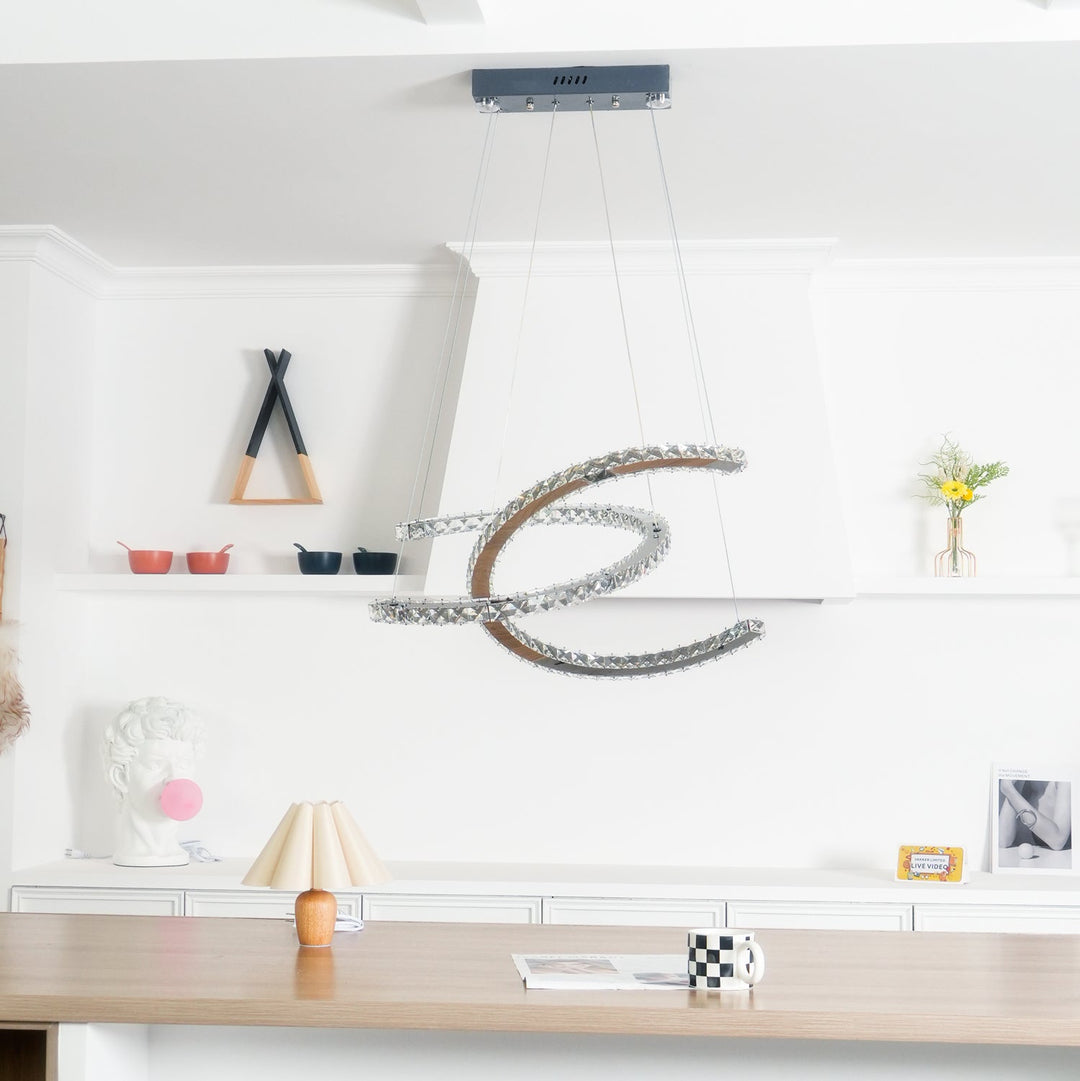 Modern Crystal Double C Chandelier - Vakkerlight