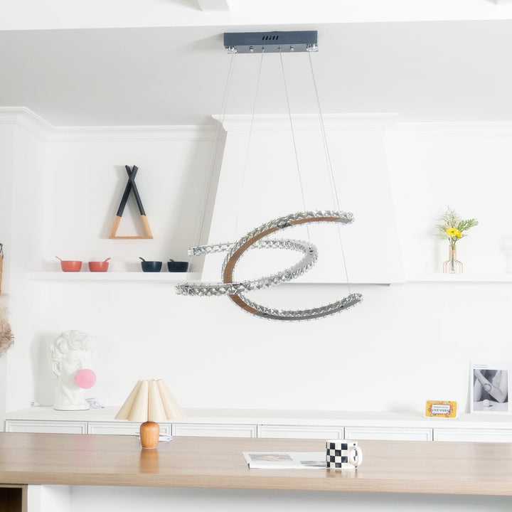 Modern Crystal Double C Chandelier - Vakkerlight