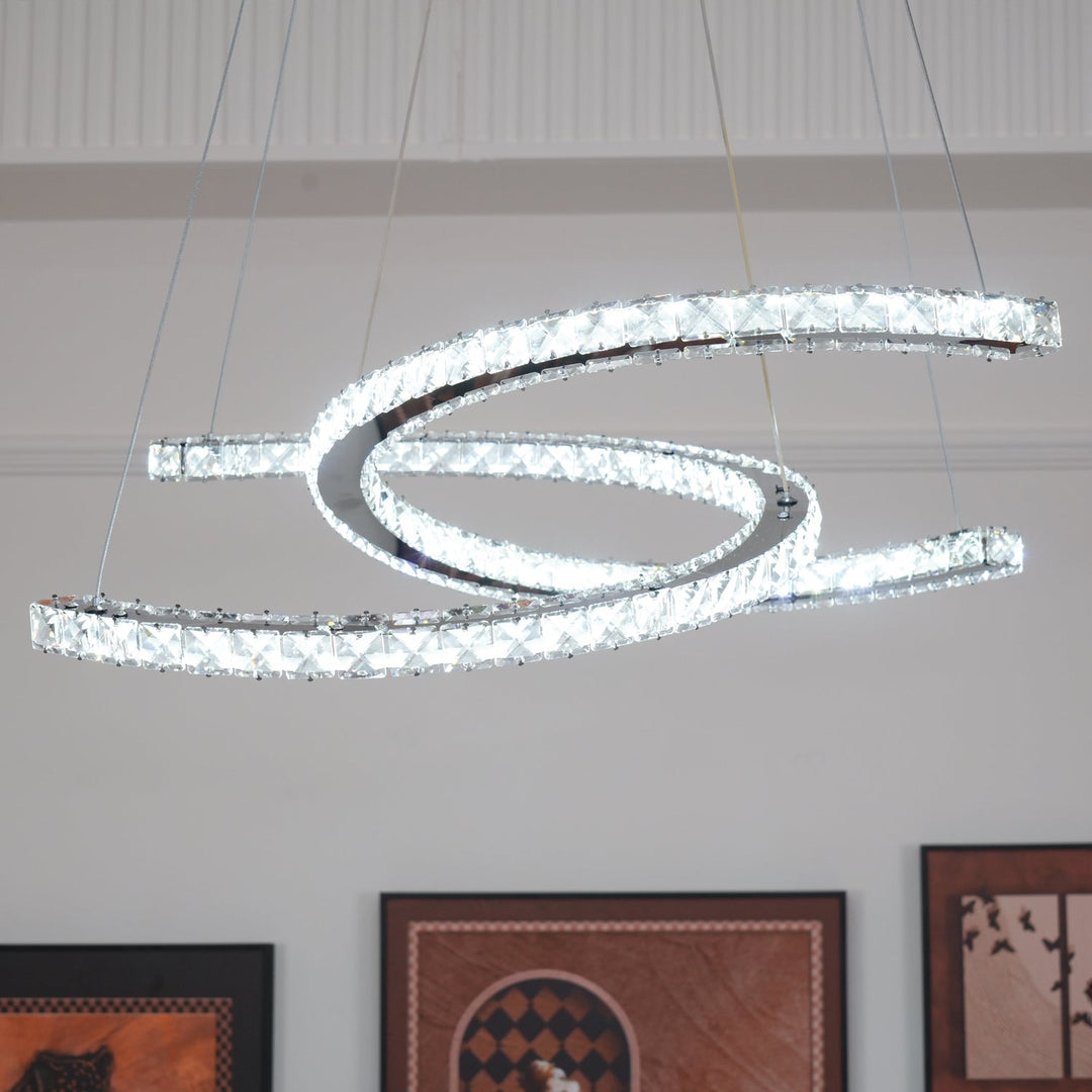 Modern Crystal Double C Chandelier - Vakkerlight