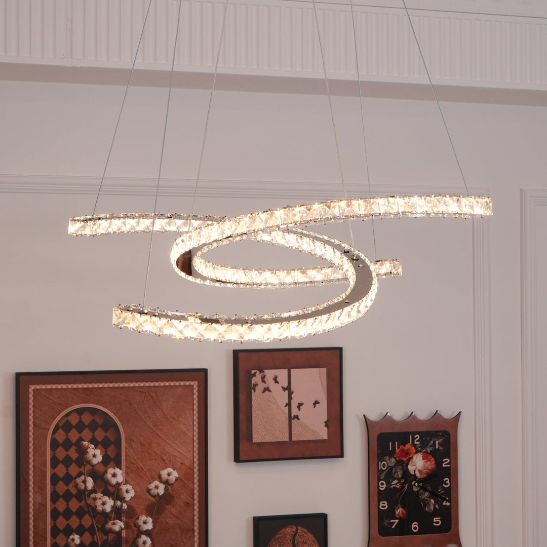 Modern Crystal Double C Chandelier - Vakkerlight
