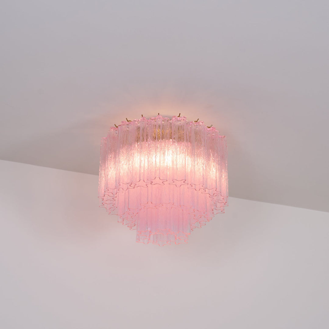 Murano Pink Glass Ceiling Light - Vakkerlight