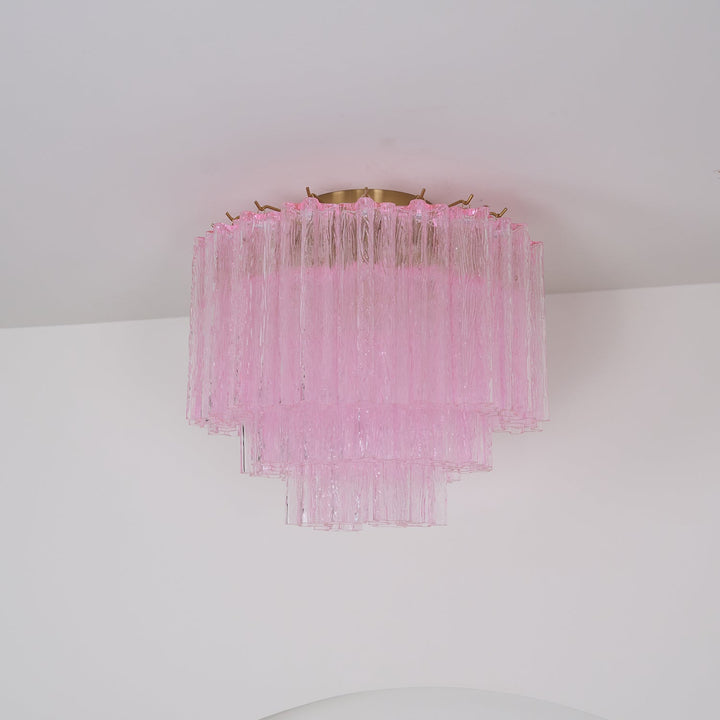 Murano Pink Glass Ceiling Light - Vakkerlight