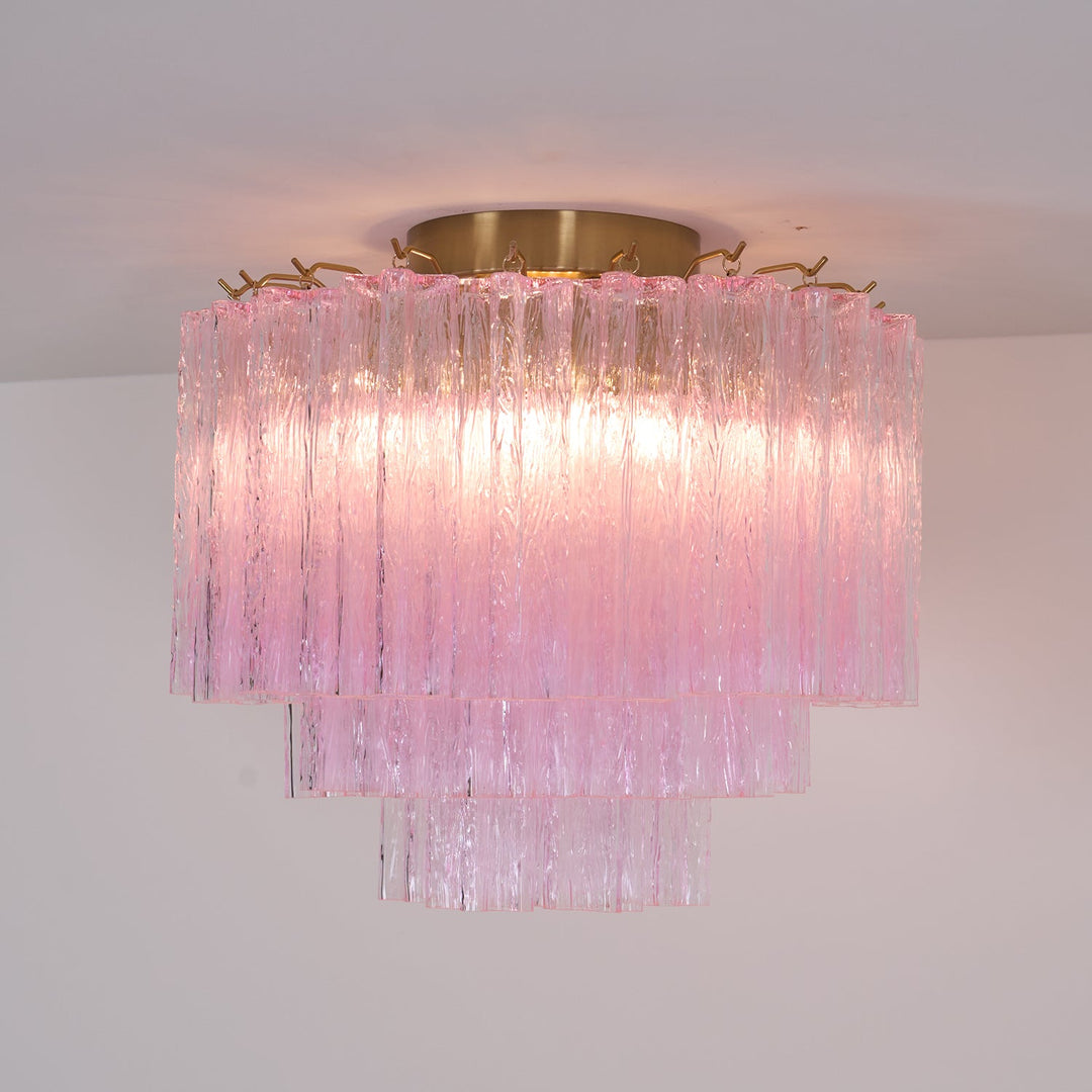 Murano Pink Glass Ceiling Light - Vakkerlight