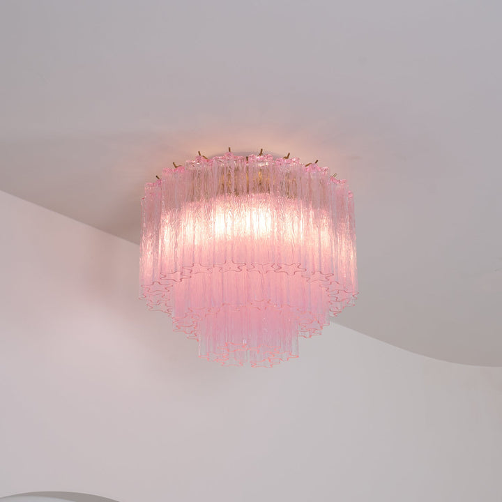 Murano Pink Glass Ceiling Light - Vakkerlight