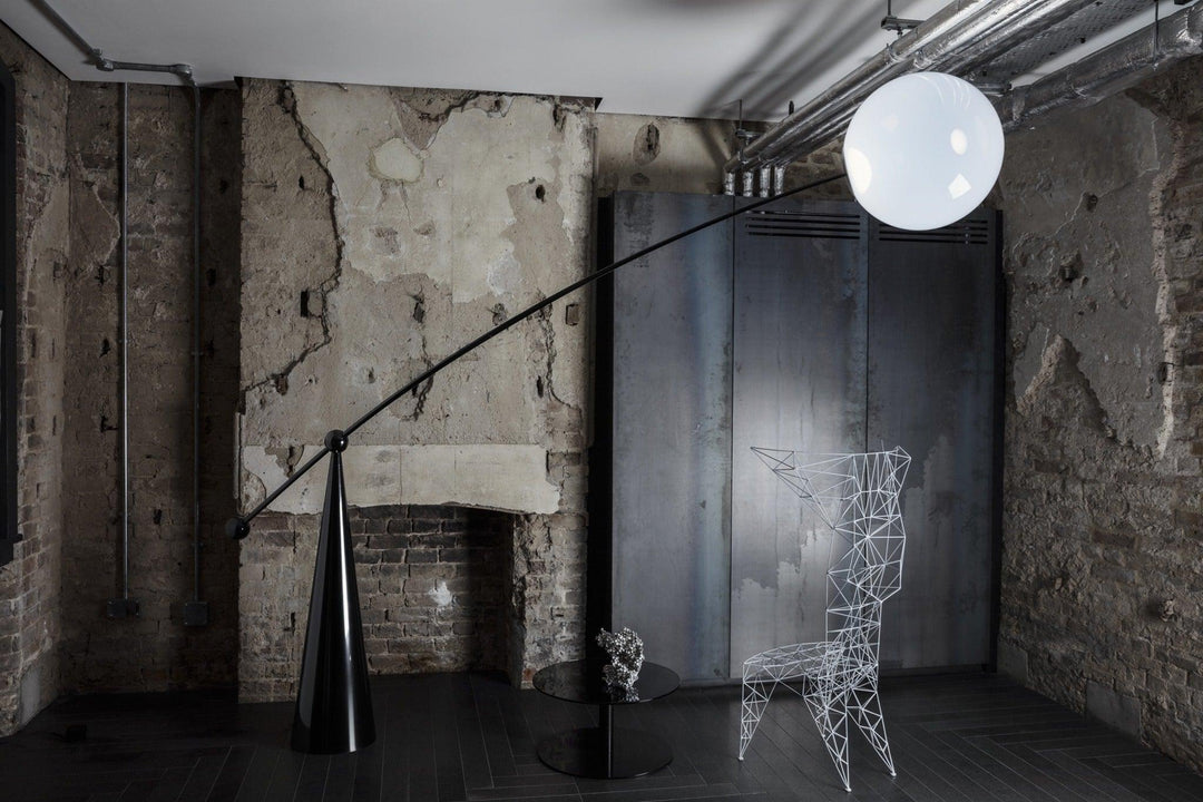 Opal Arc Floor Lamp - Vakkerlight