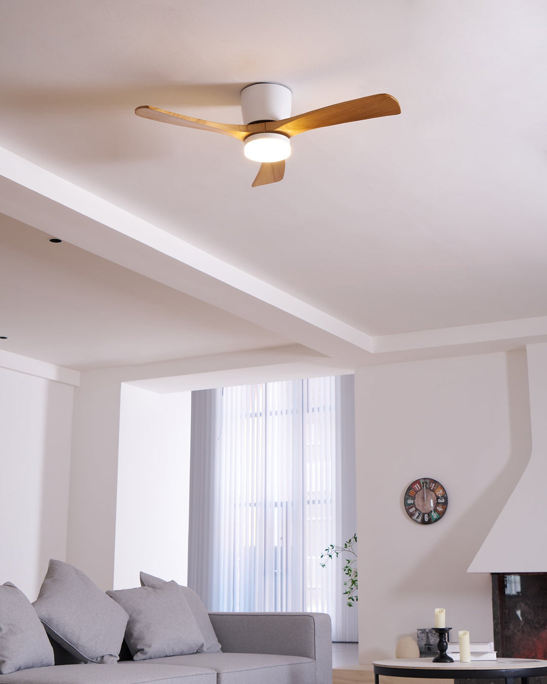 Nordic Wooden 42"/48" Ceiling Fan Light - Vakkerlight