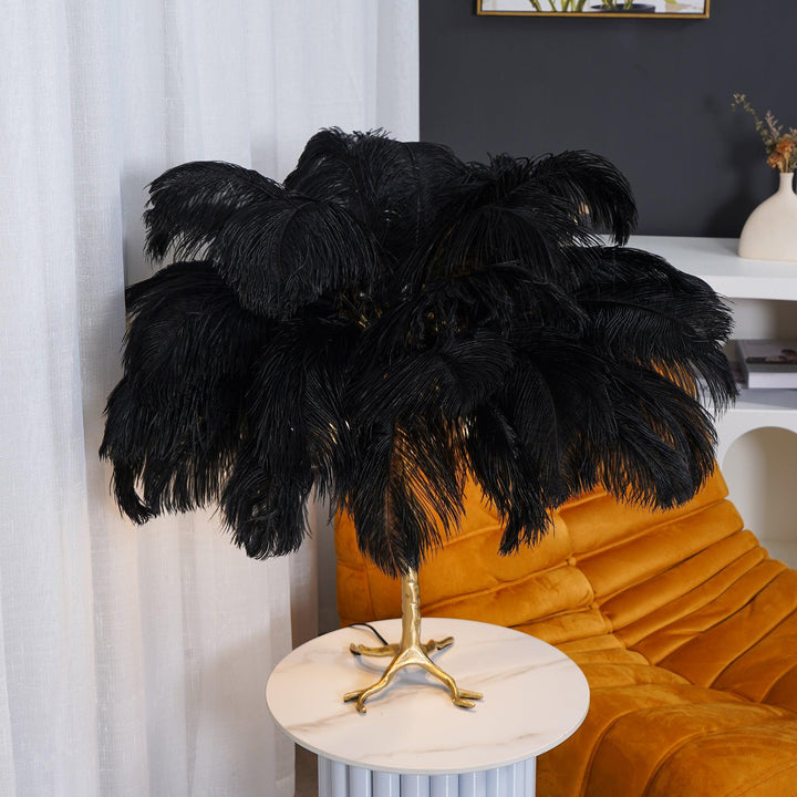 Ostrich Feather Table Lamp - Vakkerlight