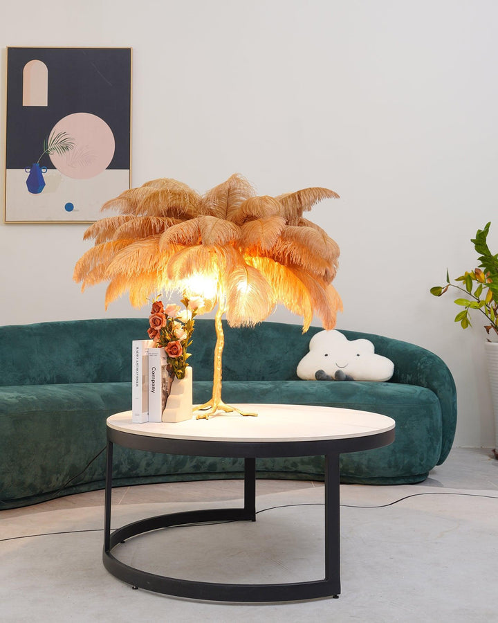 Ostrich Feather Table Lamp - Vakkerlight