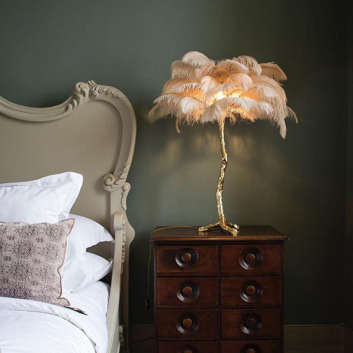 Ostrich Feather Table Lamp - Vakkerlight