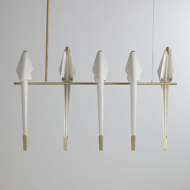 Paper Crane Bird LED Chandelier