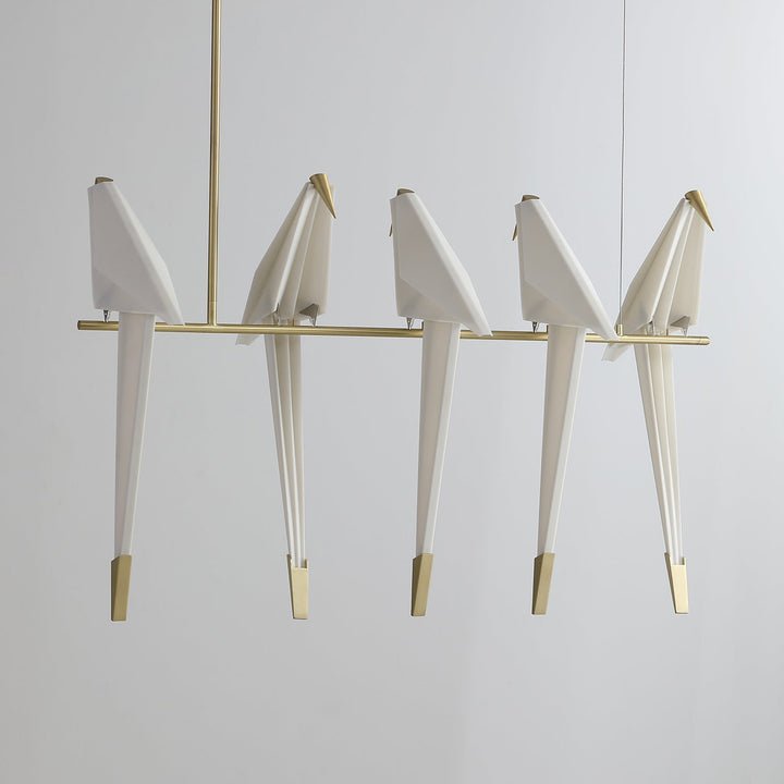 Paper Crane Bird LED Chandelier
