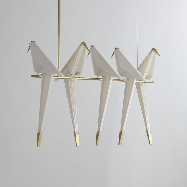 Paper Crane Bird LED Chandelier