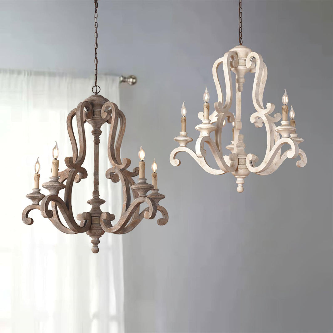 Parrotuncle Wooden Candle Chandelier - Vakkerlight