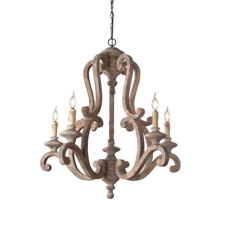 Parrotuncle Wooden Candle Chandelier - Vakkerlight