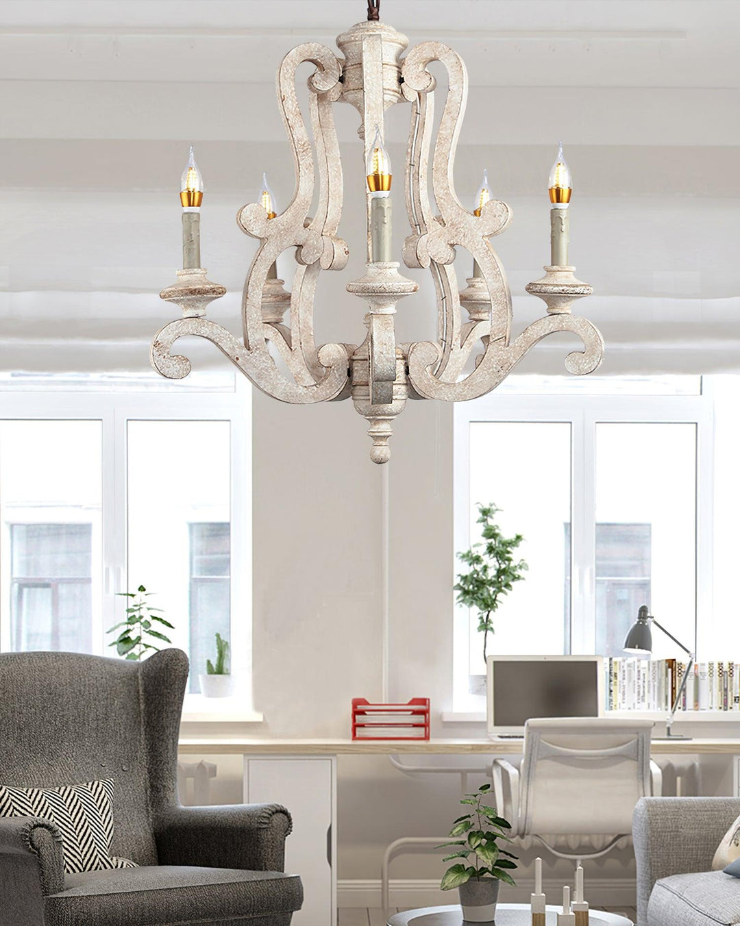 Parrotuncle Wooden Candle Chandelier - Vakkerlight