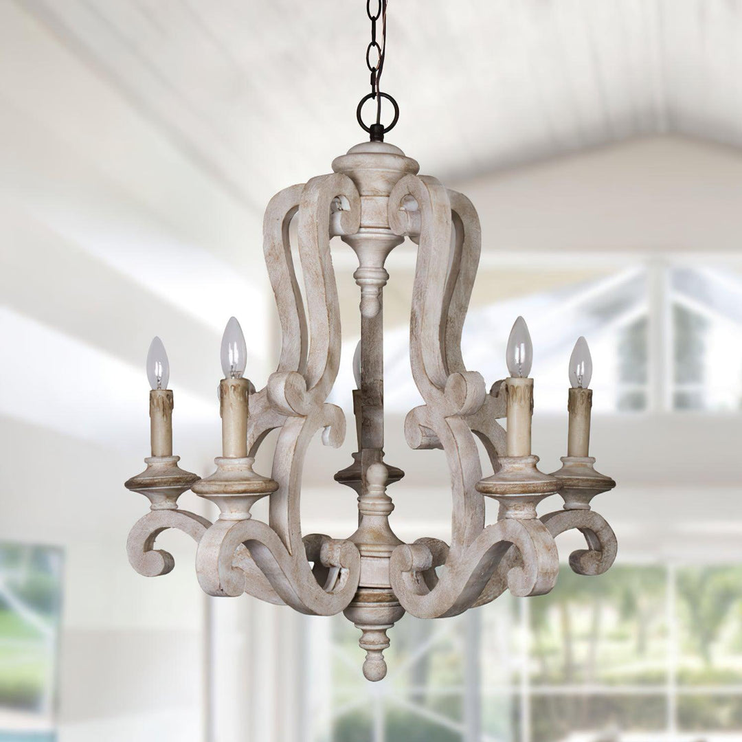 Parrotuncle Wooden Candle Chandelier - Vakkerlight