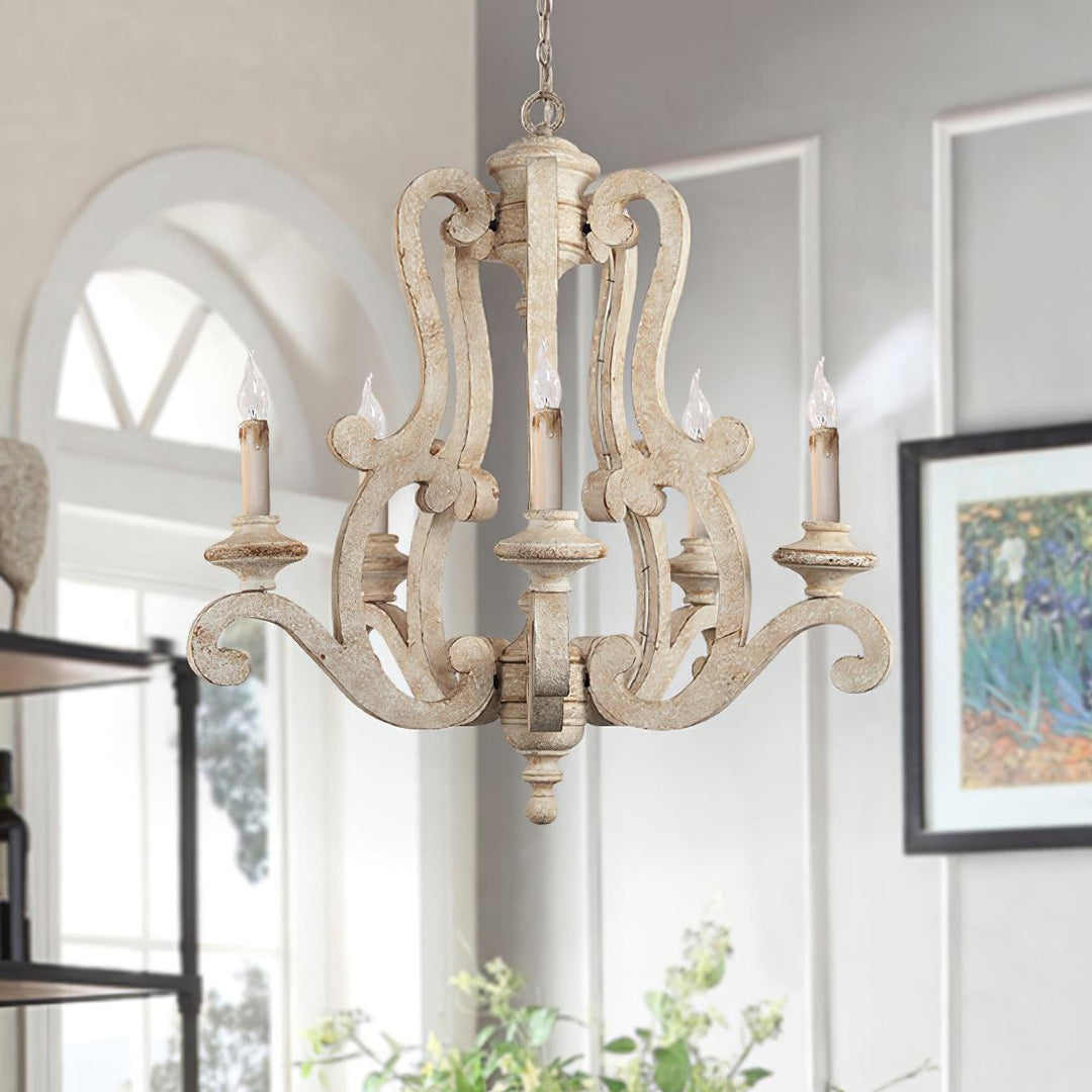 Parrotuncle Wooden Candle Chandelier - Vakkerlight