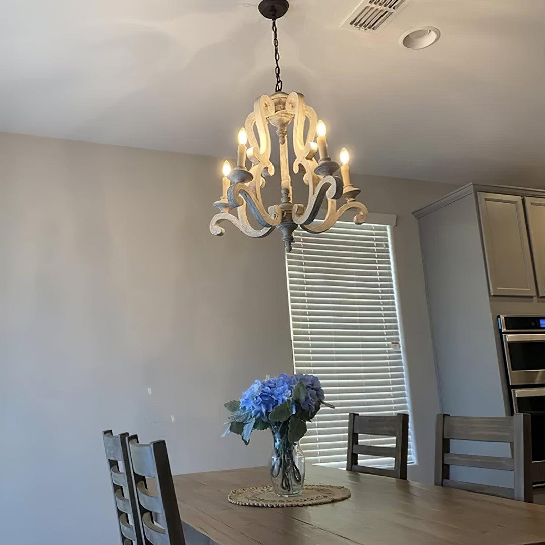 Parrotuncle Wooden Candle Chandelier - Vakkerlight