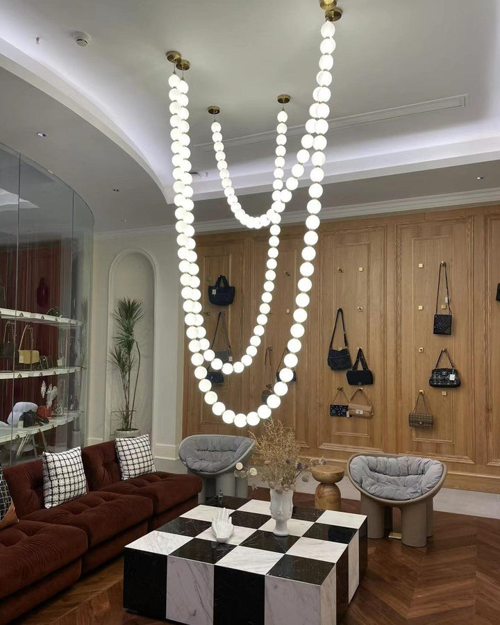 Pearl Necklace Balls Chandelier - Vakkerlight