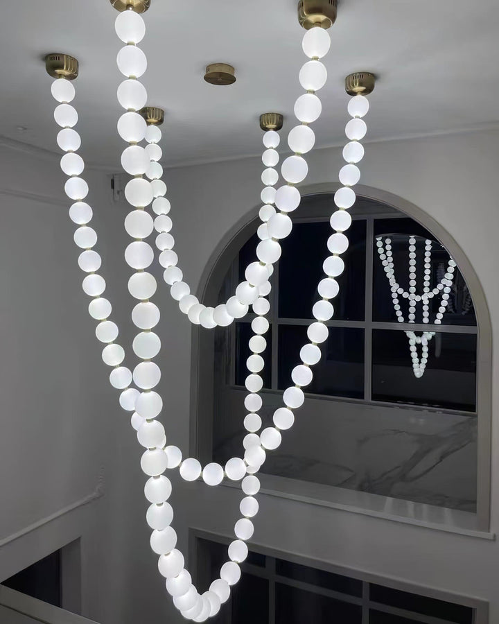 Pearl Necklace Balls Chandelier - Vakkerlight