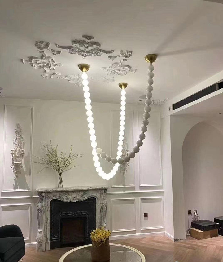 Pearl Necklace Balls Chandelier - Vakkerlight