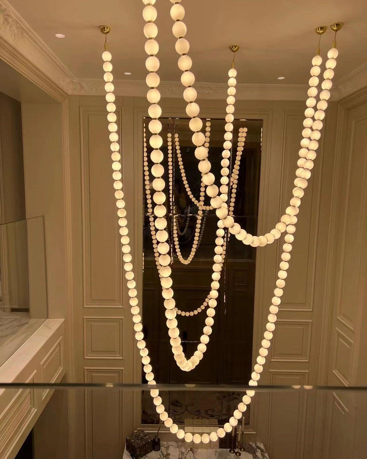 Pearl Necklace Balls Chandelier - Vakkerlight