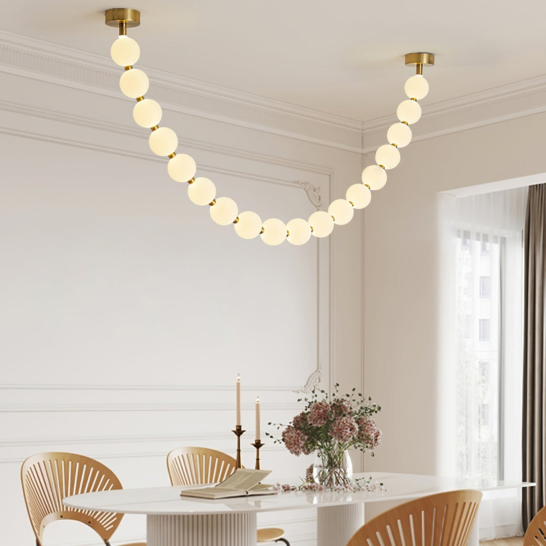 Pearl Necklace Balls Chandelier - Vakkerlight